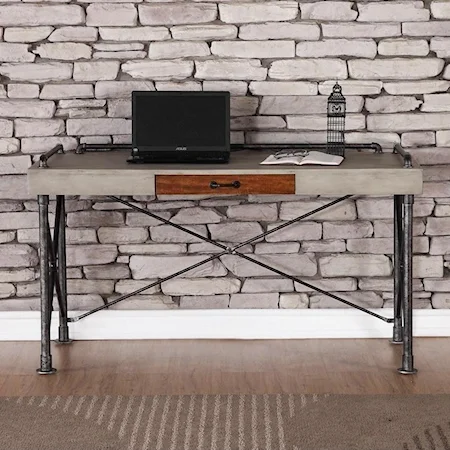 Steampunk Writing Desk with Faux Concrete Top